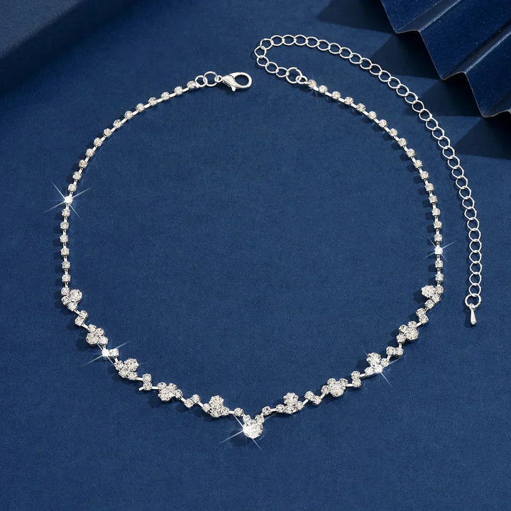 Elegantný svadobný náhrdelník s diamantmi 