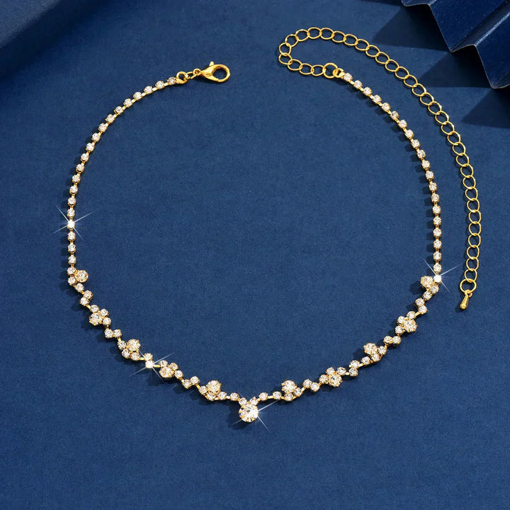 Elegantný svadobný náhrdelník s diamantmi 