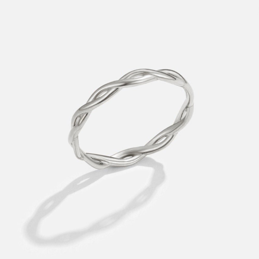 Infinity 18K strieborný otočný prsteň 